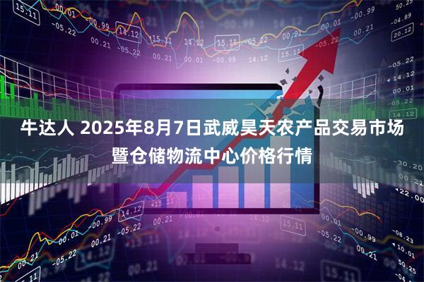 牛达人 2025年8月7日武威昊天农产品交易市场暨仓储物流中心价格行情